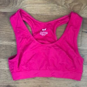 Hot pink sports bra
